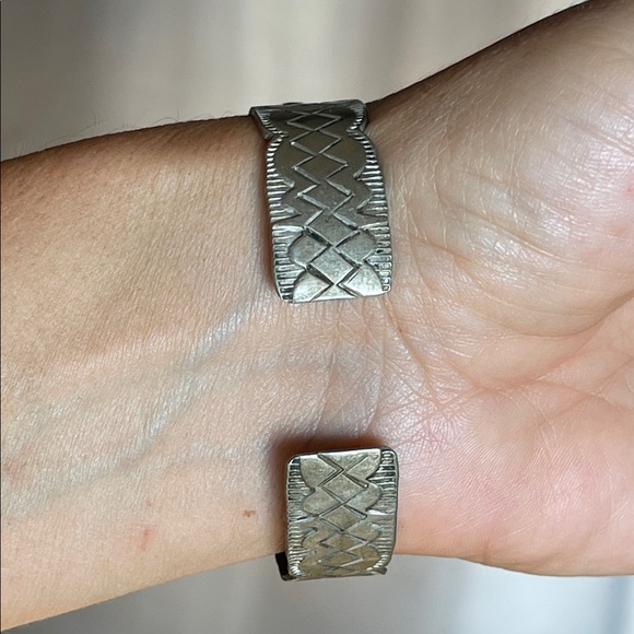 native American Turquoise and Red Stone sterling Silver vintage cuff  Bracelet - Picture 5 of 12